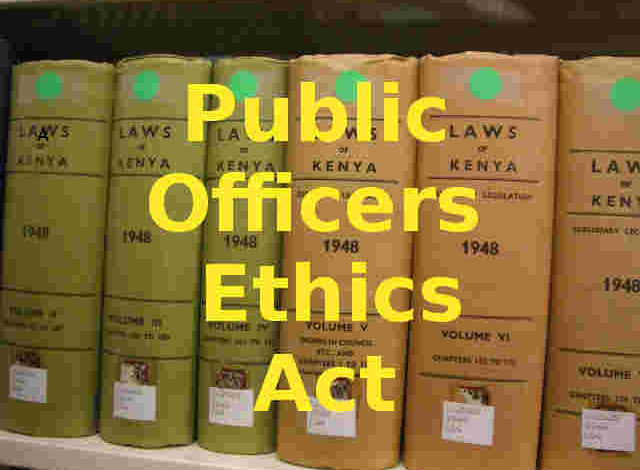 Photo of Public Officers Ethics Act, 2013