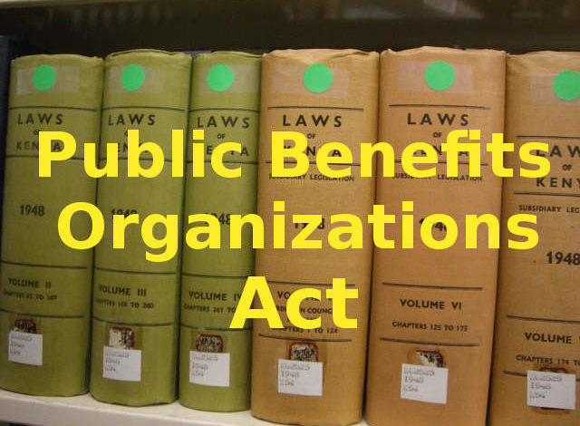 Logo for the Public Benefits Organizations Act